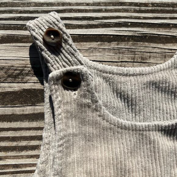 Vintage Corduroy Heart Overalls 2T | Retro Beige Toddler Jumper Cottagecore Baby - Picture 8 of 11